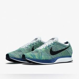 Nike Flyknit Racer “Tranquil” Teal Running Sneakers SZ 10.5